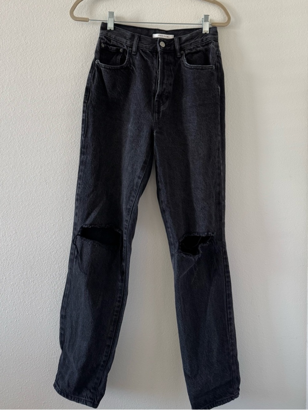 Pacsun Washed Black High Rise Dad Jean (24)